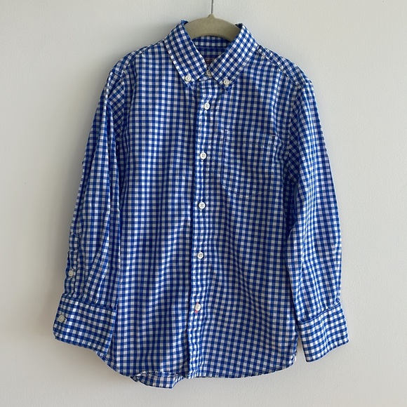 J. Crew Other - Like New J. Crew Crewcuts Boys Gingham Button Down Size 4/5
